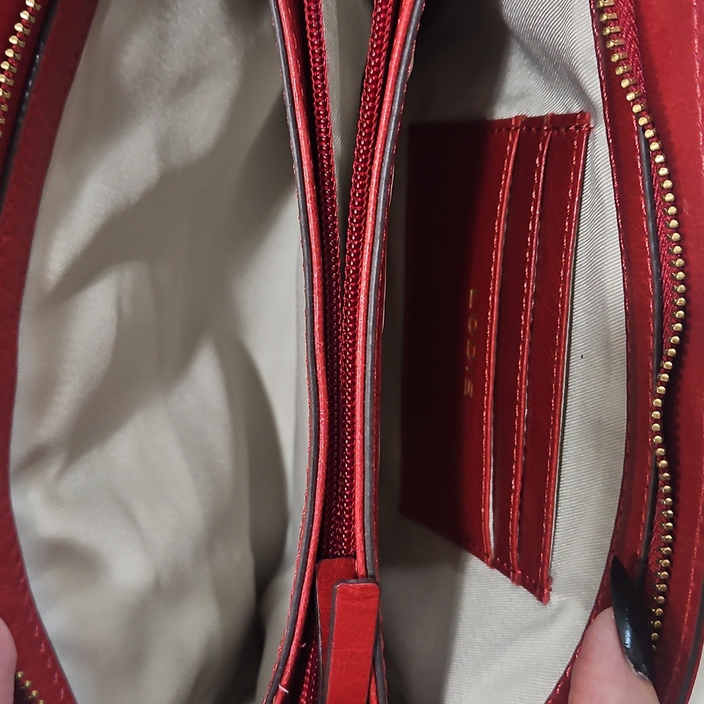 LODIS Judith Organiser Crossbody With Matching Wallet Chestnut Red - Picture 3 of 5